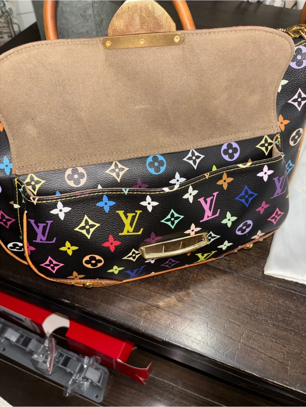 Louis Vuitton Black Murakami Rita Multicolor Monogram Shoulder bag